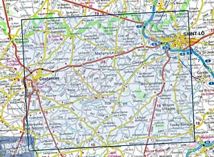 I.G.N - Carte au 1-25.000ème - Série Bleue - 1313SB - Saint-Lô - Coutances