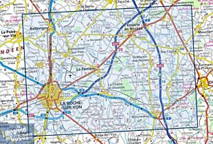 I.G.N - Carte au 1-25.000ème - Série bleue - 1326SB - La Roche-Sur-Yon- Bournezeau