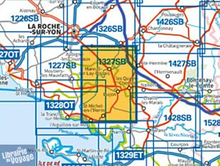 I.G.N - Carte au 1-25.000ème - Série bleue - 1327SB - Luçon - Saint-Michel-en-L'Herm