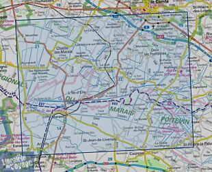 I.G.N - Carte au 1-25.000ème - Série bleue - 1428 SB - Marans - Maillezais - Vix