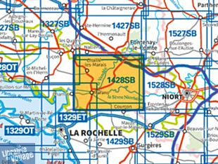 I.G.N - Carte au 1-25.000ème - Série bleue - 1428 SB - Marans - Maillezais - Vix