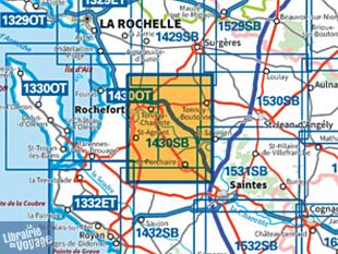 I.G.N - Carte au 1-25.000ème - Série bleue - 1430 SB - Rochefort - Saint-Porchaire
