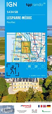 I.G.N - Carte au 1-25.000ème - Série bleue - 1434 SB - Lesparre-Médoc - Pauillac