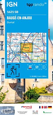 I.G.N - Carte au 1-25.000ème - Série bleue - 1621 SB - Baugé en Anjou - Durtal