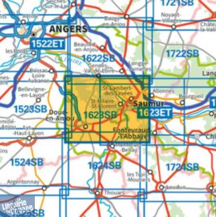 I.G.N - Carte au 1-25.000ème - Série Bleue - 1623 SB - Saumur - Doué-la-Fontaine