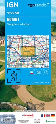 I.G.N - Carte au 1-25.000ème - Série bleue - 1722 SB - Noyant - Savigné-sur-Lathan