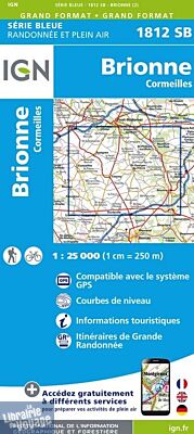 I.G.N - Carte au 1-25.000ème - Série bleue - 1812SB - Brionne - Cormeilles