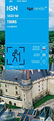 I.G.N - Carte au 1-25.000ème - Série bleue - 1822 SB - Tours - Langeais