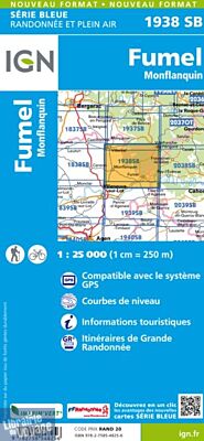 I.G.N - Carte au 1-25.000ème - Série Bleue - 1938 SB - Fumel - Monflanquin