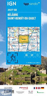 I.G.N - Carte au 1-25.000ème - Série bleue - 2027SB - Bélâbre - Saint-Benoît-du-Sault