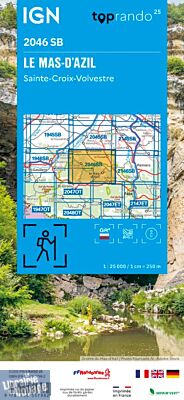 I.G.N - Carte au 1-25.000ème - Série bleue - 2046 SB - le Mas-D'azil - Sainte-Croix-Volvestre