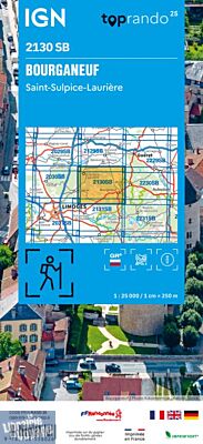 I.G.N - Carte au 1-25.000ème - Série bleue - 2130SB - Bourganeuf - Saint-Sulpice-Laurière