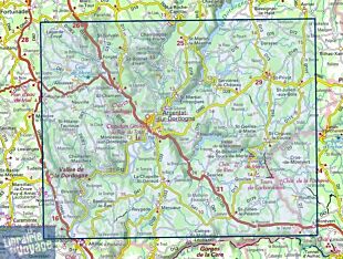 I.G.N - Carte au 1-25.000ème - Série bleue - 2235SB - Argentat-Sur-Dordogne - Saint-Privat - Barrage du Chastang