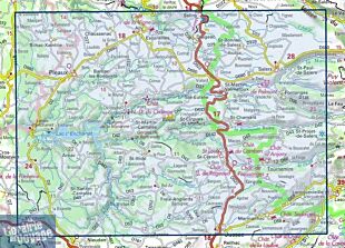 I.G.N - Carte au 1-25.000ème - Série Bleue - 2335SB - Pleaux - Saint-Cernin - Salers