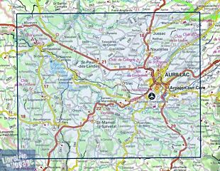 I.G.N - Carte au 1-25.000ème - Série bleue - 2336SB - Aurillac - Laroquebrou