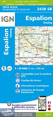 I.G.N - Carte au 1-25.000ème - Série Bleue - 2438 SB