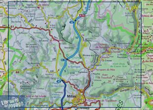I.G.N Carte au 1-25.000ème - Série bleue - 2540 SB - St Beauzély - Aguessac - Gorges du Tarn
