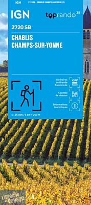I.G.N - Carte au 1-25.000ème - Série bleue - 2720 SB - Chablis - Champs sur Yonne