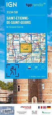 I.G.N - Carte au 1-25.000ème - Série bleue - 3134 SB - Saint-Etienne-de-Saint-Geoirs - Le Grand-Serre