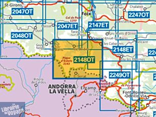I.G.N - Carte au 1-25.000ème - TOP25 - 2148 OT - Vicdessos - Pique d'Estats - Pic du Montcalm
