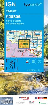 I.G.N - Carte au 1-25.000ème - TOP25 - 2148 OT - Vicdessos - Pique d'Estats - Pic du Montcalm
