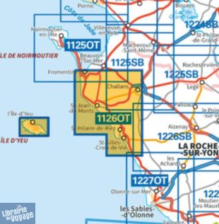 I.G.N - Carte au 1-25.000ème - TOP 25 - 1126 OT - Saint-Gilles-Croix-de-Vie - Île d'Yeu