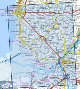 I.G.N - Carte au 1-25.000ème - TOP 25 - 1215ET - Avranches - Granville - le Mont-Saint-Michel