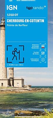 I.G.N - Carte au 1-25.000ème - TOP 25 - 1310 OT - Cherbourg-en-Cotentin - Pointe de Barfleur