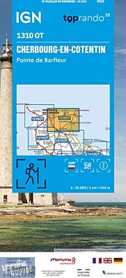 I.G.N - Carte au 1-25.000ème - TOP 25 - 1310 OT - Cherbourg-en-Cotentin - Pointe de Barfleur