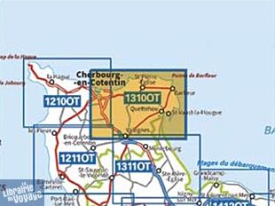 I.G.N - Carte au 1-25.000ème - TOP 25 - 1310 OT - Cherbourg-en-Cotentin - Pointe de Barfleur