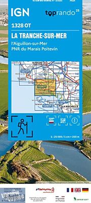 I.G.N - Carte au 1-25.000ème - TOP 25 - 1328 OT - La Tranche-sur-mer - L'Aiguillon-sur-mer - PNR du Marais Poitevin
