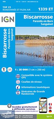 I.G.N - Carte au 1-25.000ème - TOP 25 - 1339 ET - Biscarosse - Parentis-en-Born - Sanguinet