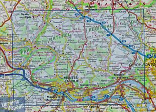 I.G.N - Carte au 1-25.000ème - TOP 25 - 2113ET - Mantes-La-Jolie - Boucles de la Seine - PNR du Vexin Français