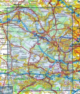 I.G.N - Carte au 1-25.000ème - TOP 25 - 2214ET - Versailles - Forêt de Marly - Forêt de Saint-Germain