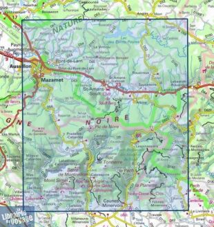 I.G.N - Carte au 1-25.000ème - TOP 25 - 2344ET - Montagne Noire (est) - Mazamet - PNR du Haut-Languedoc