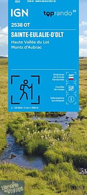 I.G.N - Carte au 1-25.000ème - TOP 25 - 2538 OT - Sainte-Eulalie-d'Olt - Haute vallée du Lot - Monts d'Aubrac