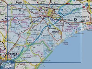 I.G.N - Carte au 1-25.000ème - TOP 25 - 2545 ET - Béziers