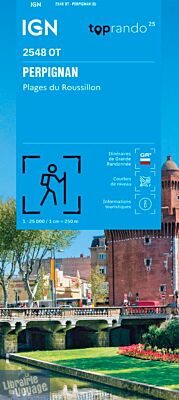 I.G.N - Carte au 1-25.000ème - TOP 25 - 2548 OT - Perpignan - Plages du Roussillon