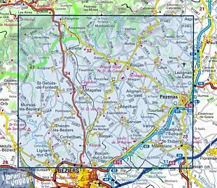 I.G.N - Carte au 1-25.000ème - TOP 25 - 2644OT - Pézenas - Murviel-Les-Béziers