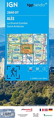 I.G.N - Carte au 1-25.000ème - TOP 25 - 2840 OT - Alès - La Grand-Combe - Saint-Ambroix