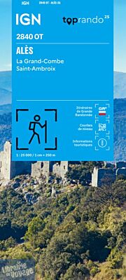 I.G.N - Carte au 1-25.000ème - TOP 25 - 2840 OT - Alès - La Grand-Combe - Saint-Ambroix