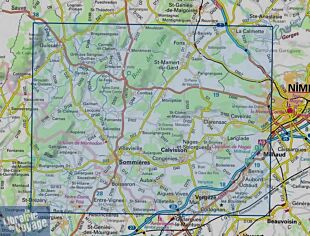 I.G.N - Carte au 1-25.000ème - TOP 25 - 2842 OT - Sommières - Vergèze - Quissac