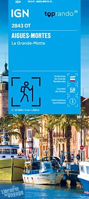 I.G.N - Carte au 1-25.000ème - TOP 25 - 2843 OT - Aigues-Mortes - la Grande-Motte