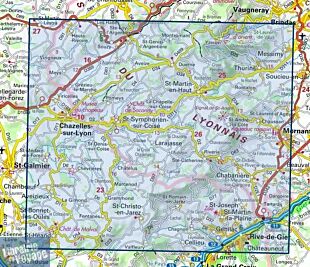 I.G.N - Carte au 1-25.000ème - TOP 25 - 2932ET - Monts du Lyonnais