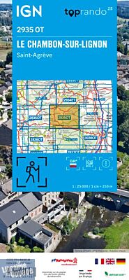 I.G.N - Carte au 1-25.000ème - TOP 25 - 2935 OT - Le-Chambon-sur-Lignon - Saint-Agrève
