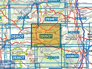 I.G.N - Carte au 1-25.000ème - TOP 25 - 2935 OT - Le-Chambon-sur-Lignon - Saint-Agrève