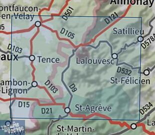 I.G.N - Carte au 1-25.000ème - TOP 25 - 2935 OT - Le-Chambon-sur-Lignon - Saint-Agrève