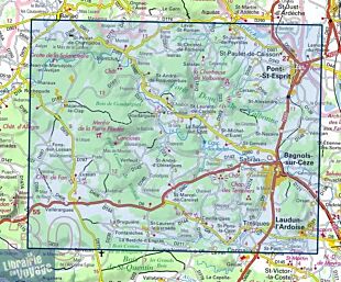 I.G.N - Carte au 1-25.000ème - TOP 25 - 2940OT - Bagnols-Sur-Cèze- Pont-Saint-Esprit - Gorges de la Cèze