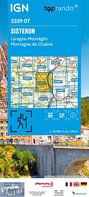 I.G.N - Carte au 1-25.000ème - TOP 25 - 3339 OT - Sisteron - Laragne-Montéglin - Montagne de Chabre