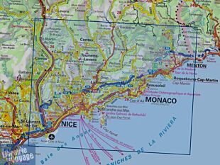 I.G.N - Carte au 1-25.000ème - TOP 25 - 3742 OT - Nice - Menton - Côte d'Azur